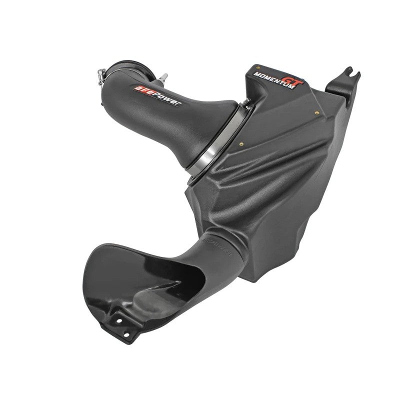 aFe Power Momentum GT cold air intake system with black roto-molded housing and air scoop for 2009-2015 Cadillac CTS V