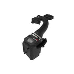 aFe Momentum GT cold air intake system for 2020-2022 Ford F-250/F-350 featuring black XLPE housing and Pro DRY S filter.
