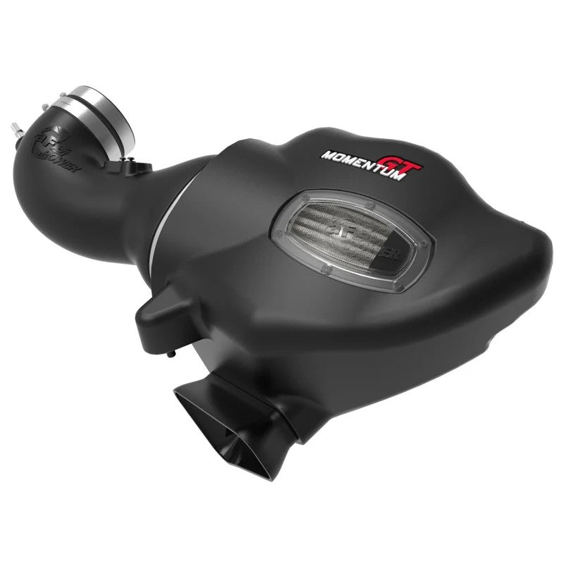 aFe Power Momentum GT Pro DRY S cold air intake with black roto-molded housing and sight window for Camaro ZL1
