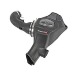 aFe Power Momentum GT cold air intake with black rotomolded housing and Pro DRY S oil-free filter for Ford Mustang GT.
