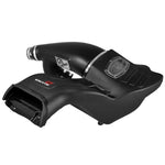 aFe Power Momentum GT cold air intake system with black roto-molded housing and clear sight window for Ford F-150.