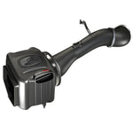 aFe Momentum GT cold air intake with black sealed housing, sight window, and dry air filter for 2016-2019 GM 6.0L trucks