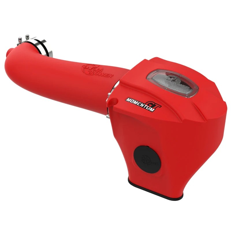aFe Momentum GT Stage-2 cold air intake with red housing and Pro Dry S filter for 2011-2023 Dodge 5.7L HEMI