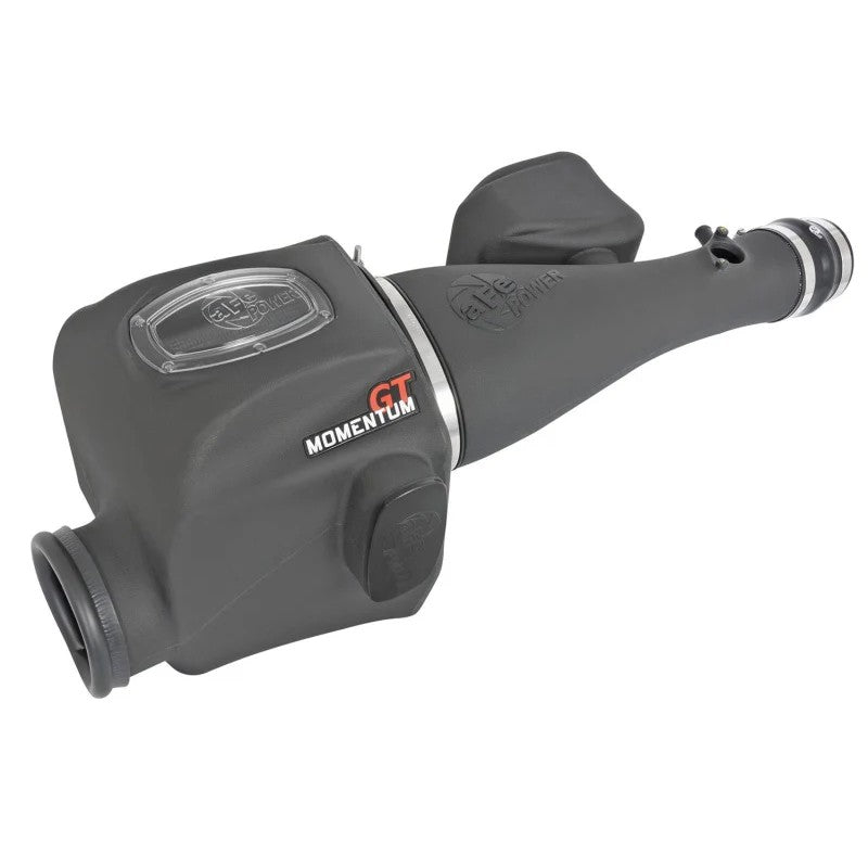 aFe Power Momentum GT Stage-2 cold air intake with black rotomolded housing and Pro DRY S oil-free air filter
