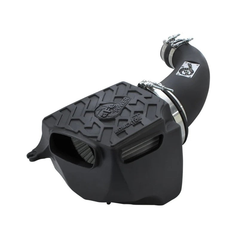 aFe Power Momentum GT Stage 2 Si air intake with sealed black housing and Pro DRY S filter for Jeep Wrangler JK