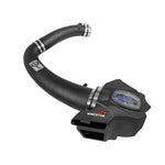aFe Power Momentum GT Stage 2 intake system with black roto-molded housing, clear sight window, and Pro 5R blue filter.
