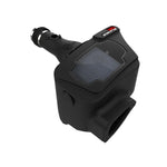 aFe Power Momentum HD cold air intake system with black XLPE housing, clear sight window, and Pro 10R air filter.