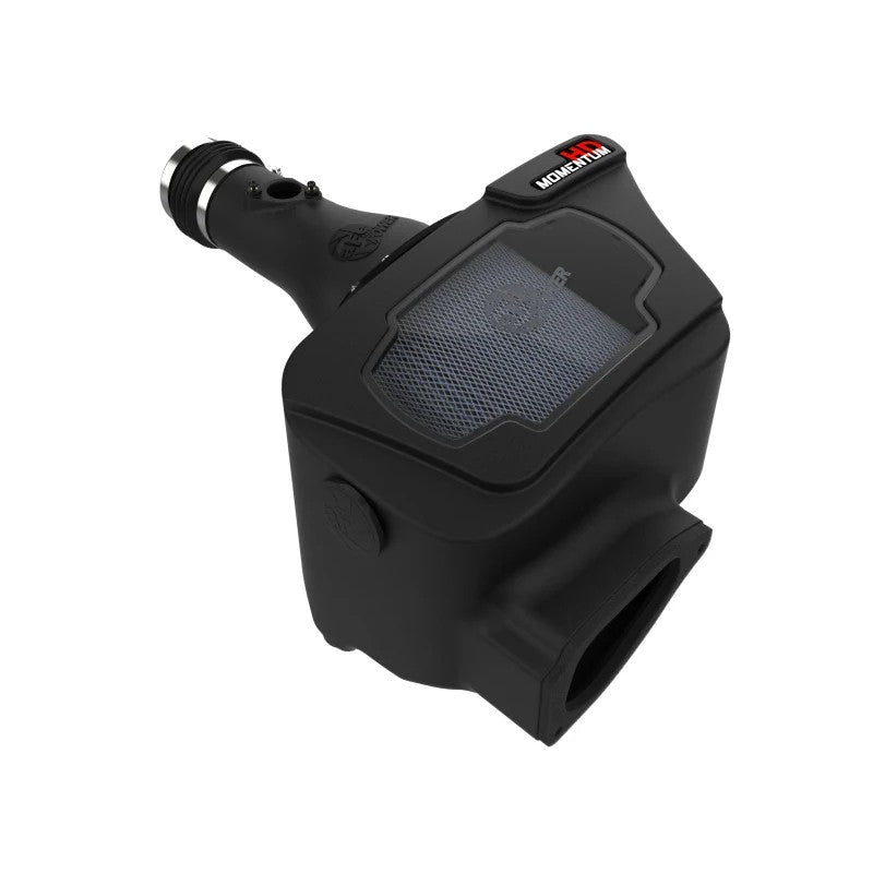 aFe Power Momentum HD cold air intake system with black XLPE housing, clear sight window, and Pro 10R air filter.