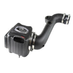 aFe Momentum HD Stage 2 Intake system with black roto-molded tube and sealed housing for GM 6.6L Duramax diesel