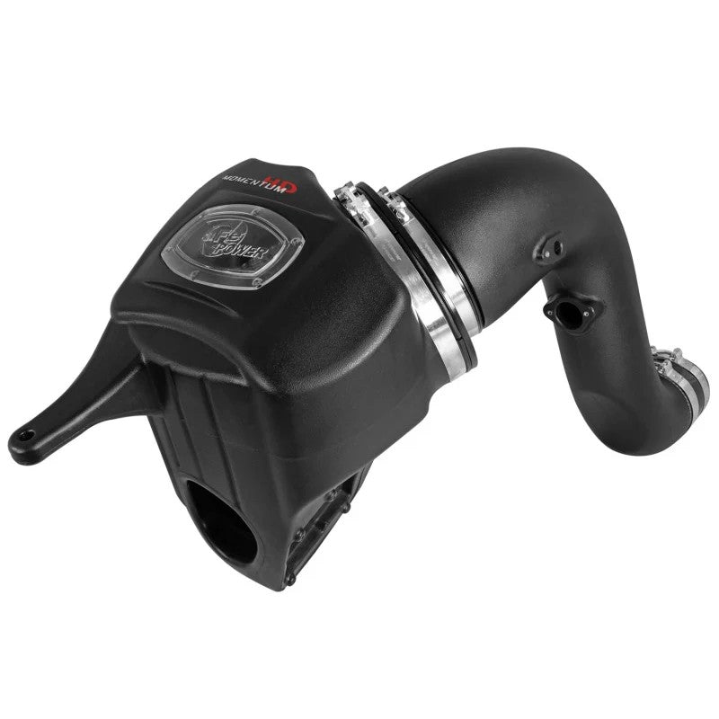 aFe Momentum HD Stage-2 Si sealed cold air intake system with black XLPE housing and Pro DRY S synthetic air filter.