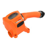 aFe Power Momentum HD cold air intake with orange XLPE housing and Pro DRY S filter for Toyota Land Cruiser J200