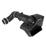 aFe Power Momentum ST cold air intake with black sealed housing and blue Pro 5R oiled cotton air filter.