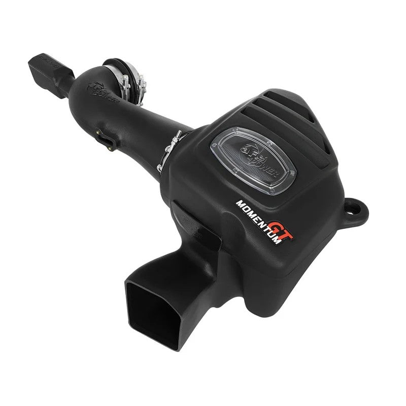 aFe Power Momentum GT cold air intake with black sealed housing and Pro DRY S filter for 2013-2015 Chevrolet Camaro SS.