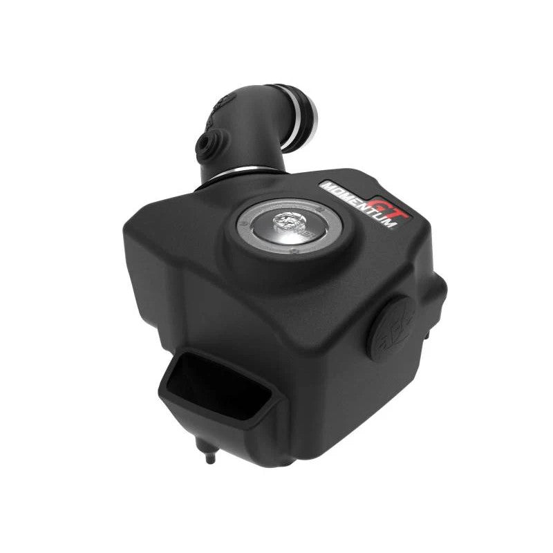 aFe Power Momentum GT cold air intake with black XLPE sealed housing and clear sight window for Ford L3-1.5L engines.