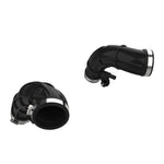 aFe Power black reinforced silicone turbo inlet pipes with stainless steel SmartSeal clamps for V6-3.4L engines.