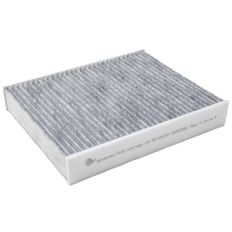 aFe POWER activated carbon cabin air filter 35-10023C featuring high-density filtration media and carbon granules
