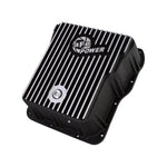 aFe Power Pro Series wrinkle black die-cast aluminum deep transmission pan with machined cooling fins