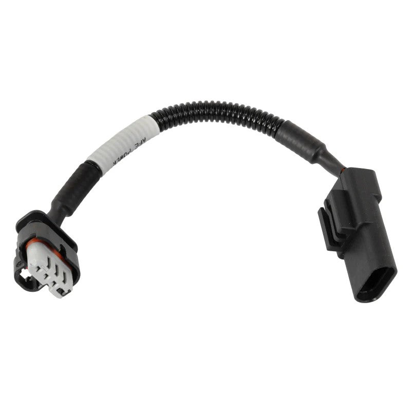 aFe POWER 6-inch MAF sensor harness extension with factory-style connectors and protective black looming.
