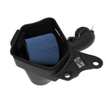 aFe POWER Magnum FORCE Stage-2 intake system with blue Pro 5R filter, black XLPE housing, and intake tube.