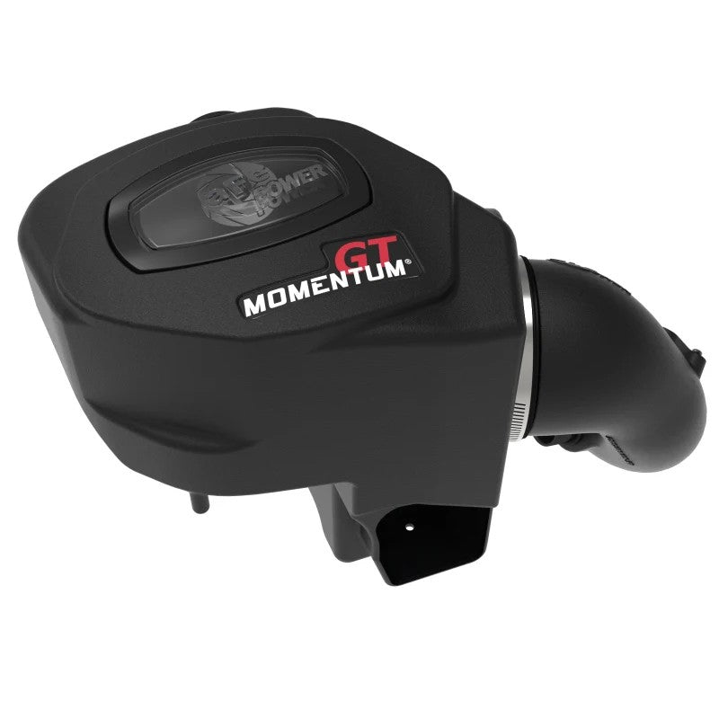 aFe POWER Momentum GT intake system with black XLPE housing, clear sight window, and Pro 5R oiled air filter.