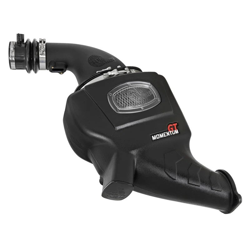 aFe POWER Momentum GT cold air intake system with black XLPE housing and Pro Dry S filter for Nissan Patrol Y61