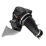 aFe POWER Momentum GT cold air intake with black sealed housing and carbon fiber accents for 2017-2018 Ram 2500/3500.