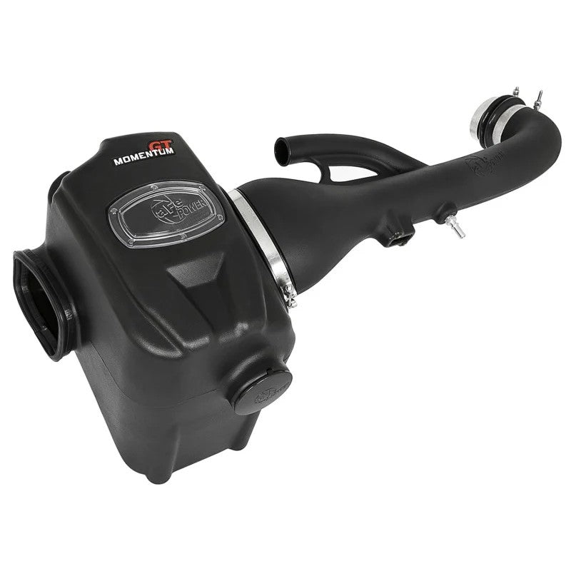 aFe POWER Momentum GT cold air intake with black XLPE housing and clear sight window for 2017-2022 Colorado/Canyon V6