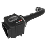 aFe Power Momentum GT cold air intake with black sealed housing, clear sight window, and oil-free Pro DRY S filter.