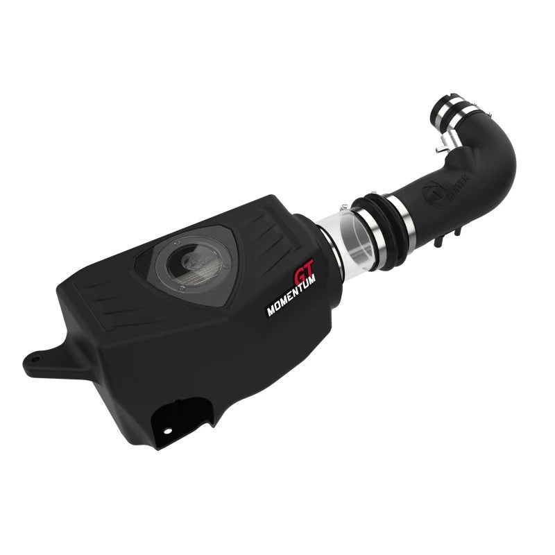 aFe POWER Momentum GT intake system with black roto-molded housing and Pro DRY S oil-free air filter.
