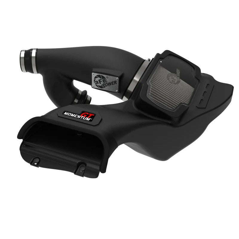 aFe POWER Momentum GT intake system with black XLPE housing, clear inspection window, and Pro DRY S air filter.