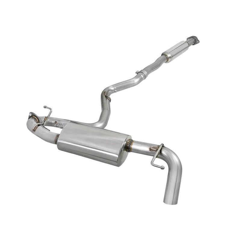 aFe POWER Takeda 2.5 inch 304 stainless steel cat-back exhaust system with muffler and resonator for Subaru Crosstrek.