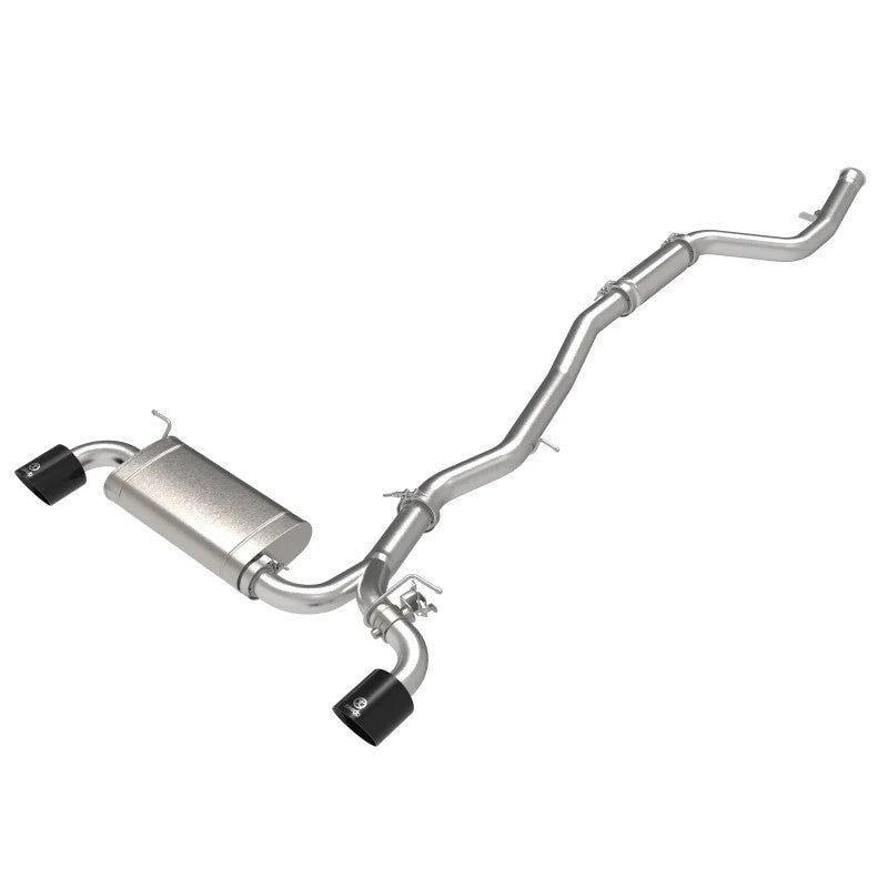 aFe POWER Takeda 304 stainless steel cat-back exhaust system with dual 4.5-inch black tips for 2021-2024 Toyota GR Supra.