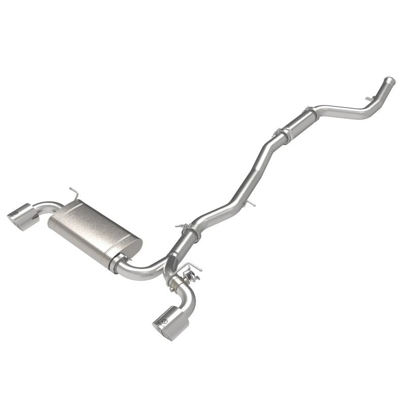 aFe POWER Takeda 304 stainless steel cat-back exhaust system with dual polished tips for 2021-2024 Toyota GR Supra 2.0L