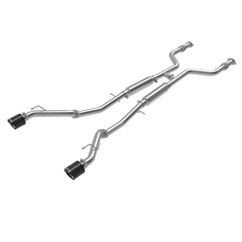 aFe POWER Takeda 2.5 inch 304 stainless steel cat-back exhaust with dual 4.5 inch carbon fiber tips for 2023-2025 Nissan Z