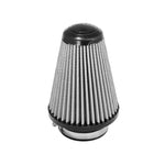 Tapered universal air filter with blue Pro DRY S oil-free media, black polyurethane base, and 3-inch flange.