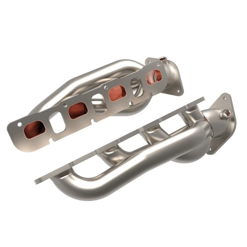 aFe Power Twisted Steel 304 stainless steel shorty headers with Titanium Cerakote finish for Ram 1500 TRX.