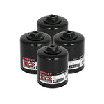 Set of four aFe Power Pro GUARD D2 black heavy-duty performance oil filters.