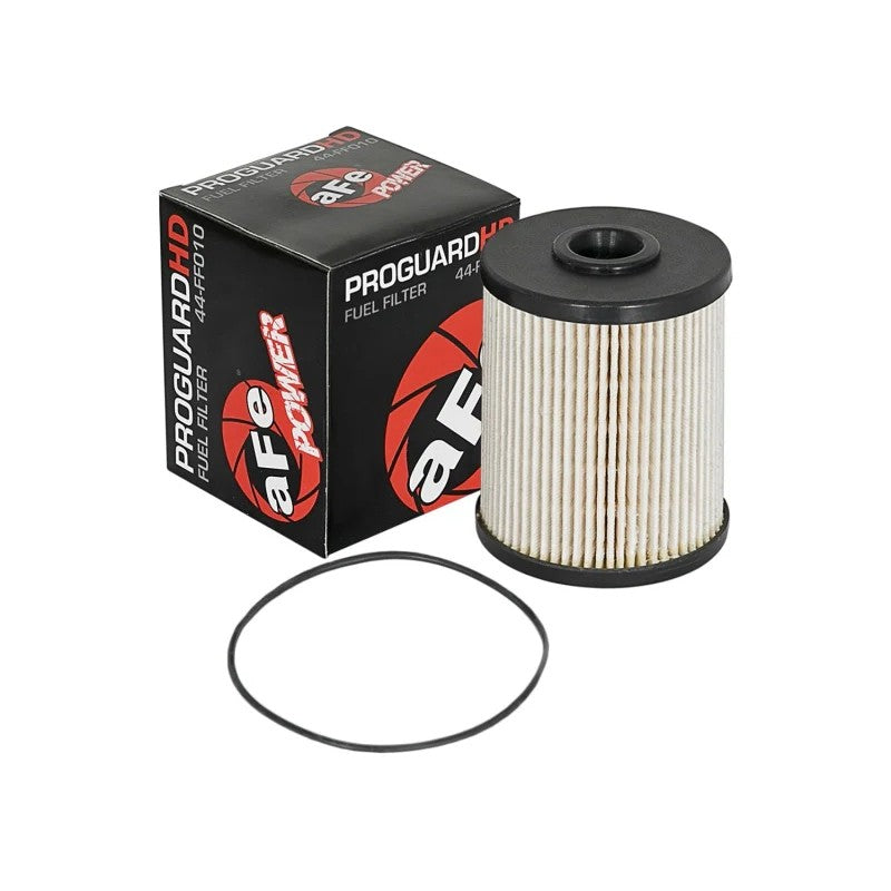 aFe ProGuard D2 fuel filter for 2000-2009 Dodge Ram 2500 and 3500 Cummins 5.9L diesel engines.
