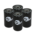 Four aFe ProGuard D2 high-flow diesel oil filters for 5.9L and 6.7L Dodge Ram trucks