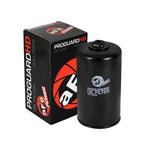 aFe ProGuard D2 heavy duty oil filter featuring integrated 3/8 inch ratchet drive for Ford 6.7L diesel engines.