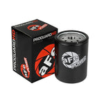 aFe Power ProGuard D2 heavy-duty diesel engine oil filter canister in white with ProGuard branding.