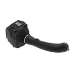 aFe Quantum cold air intake system with sealed black XLPE housing and blue Pro Dry S air filter for GM 1500 trucks