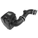 aFe POWER Quantum Pro DRY S intake system with black XLPE housing and dry filter for 2011-2016 GM Duramax diesel trucks.