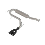 aFe Rebel Series 2.5 inch 304 stainless steel cat-back exhaust system with dual 3.5 inch black tips for Ford Maverick.