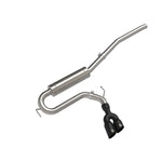 aFe Rebel Series 2.5 inch 304 stainless steel cat-back exhaust with a 3.5 inch black tip for Ford Maverick.