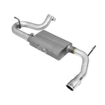 aFe Scorpion 2.5 inch aluminized steel axle-back exhaust with 18 inch muffler and polished tip for Jeep Wrangler JK.