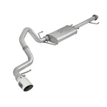 aFe Scorpion 2.5-inch aluminized steel cat-back exhaust system with polished stainless steel tip and 18-inch muffler