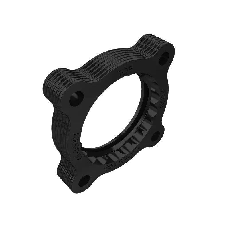 aFe Silver Bullet 6061-T6 billet aluminum throttle body spacer with serrated helix design for 2016-2025 Mazda MX-5 Miata.