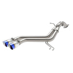 Takeda 2.5 inch 304 stainless steel axle-back exhaust system with dual 4 inch blue flame tips for Hyundai Veloster