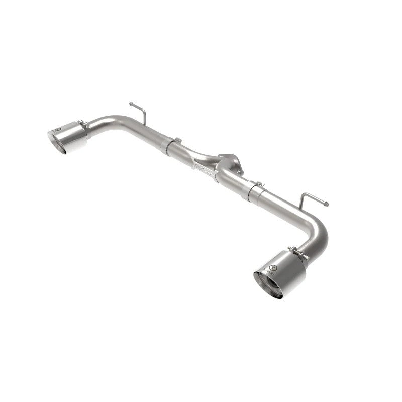 aFe Takeda 2.5 inch 304 stainless steel axle-back exhaust with dual 4.5 inch polished tips for 2014-2018 Mazda 3